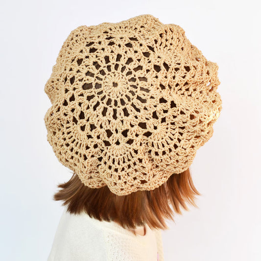 🌸 Lace Beret Crochet Pattern PDF