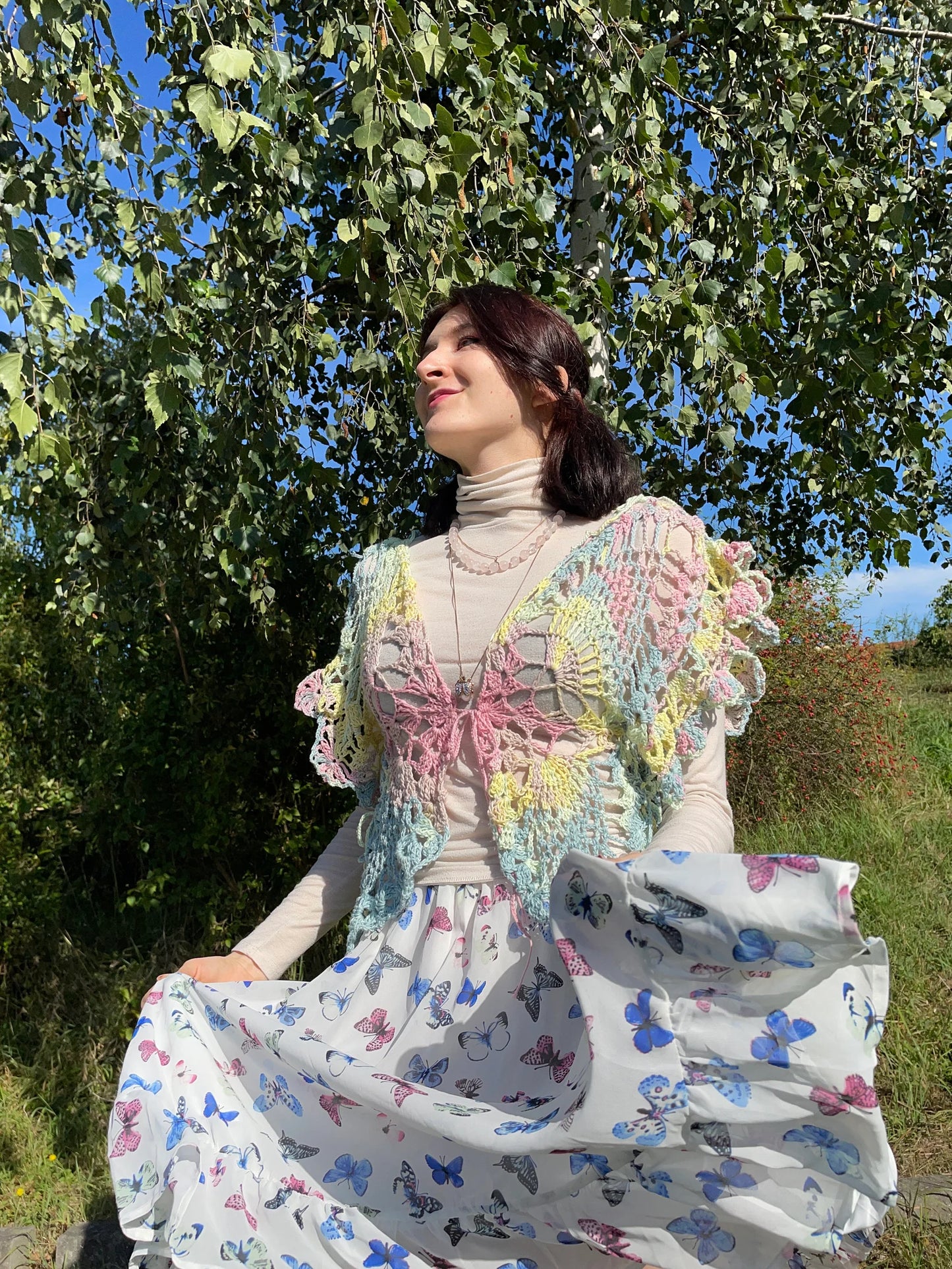 🦋 Fairyland Butterfly Vest Crochet Pattern (PDF)