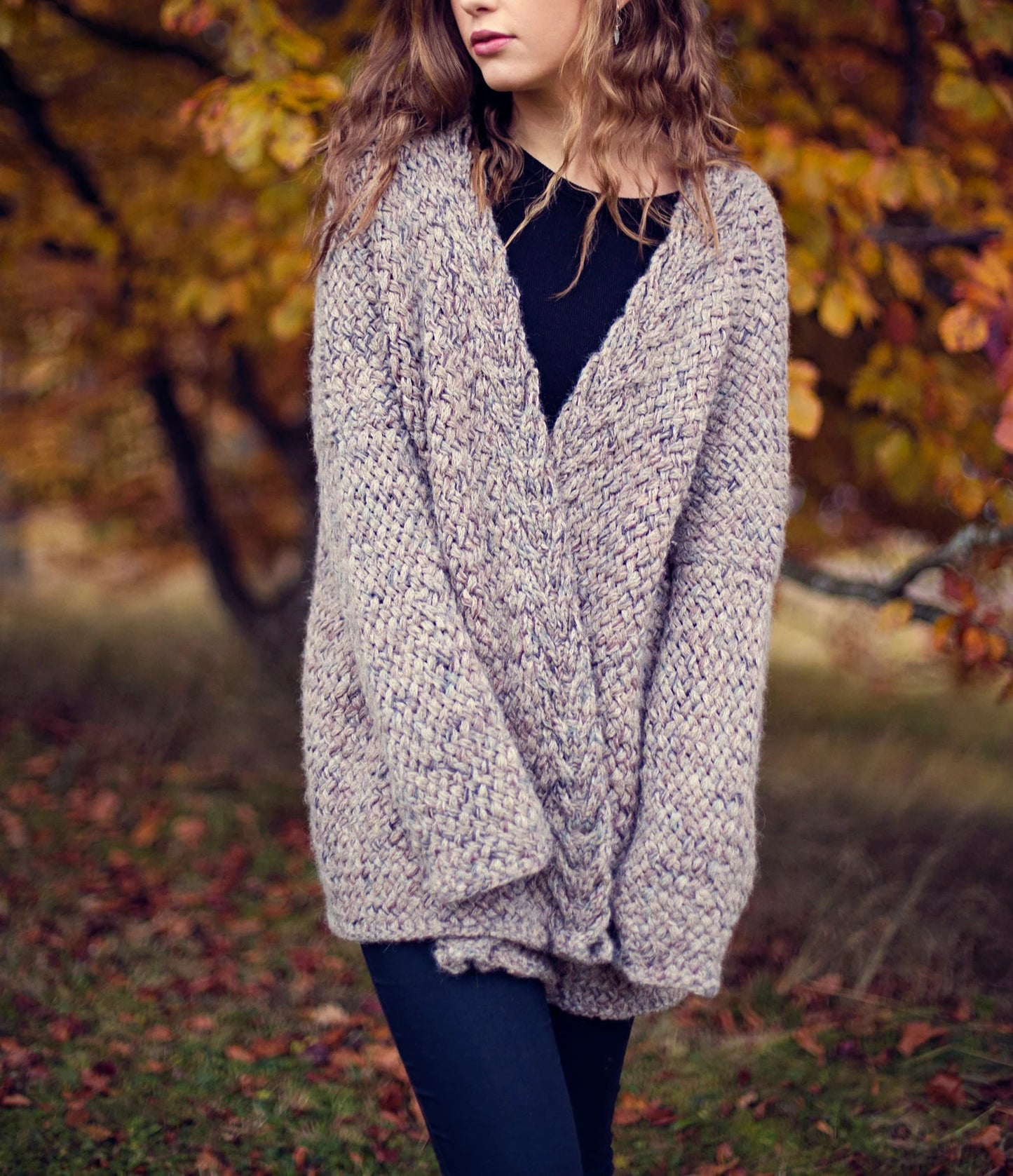 ✨ Dreamy Weave Cardigan – Oversized Knit Pattern 🧶