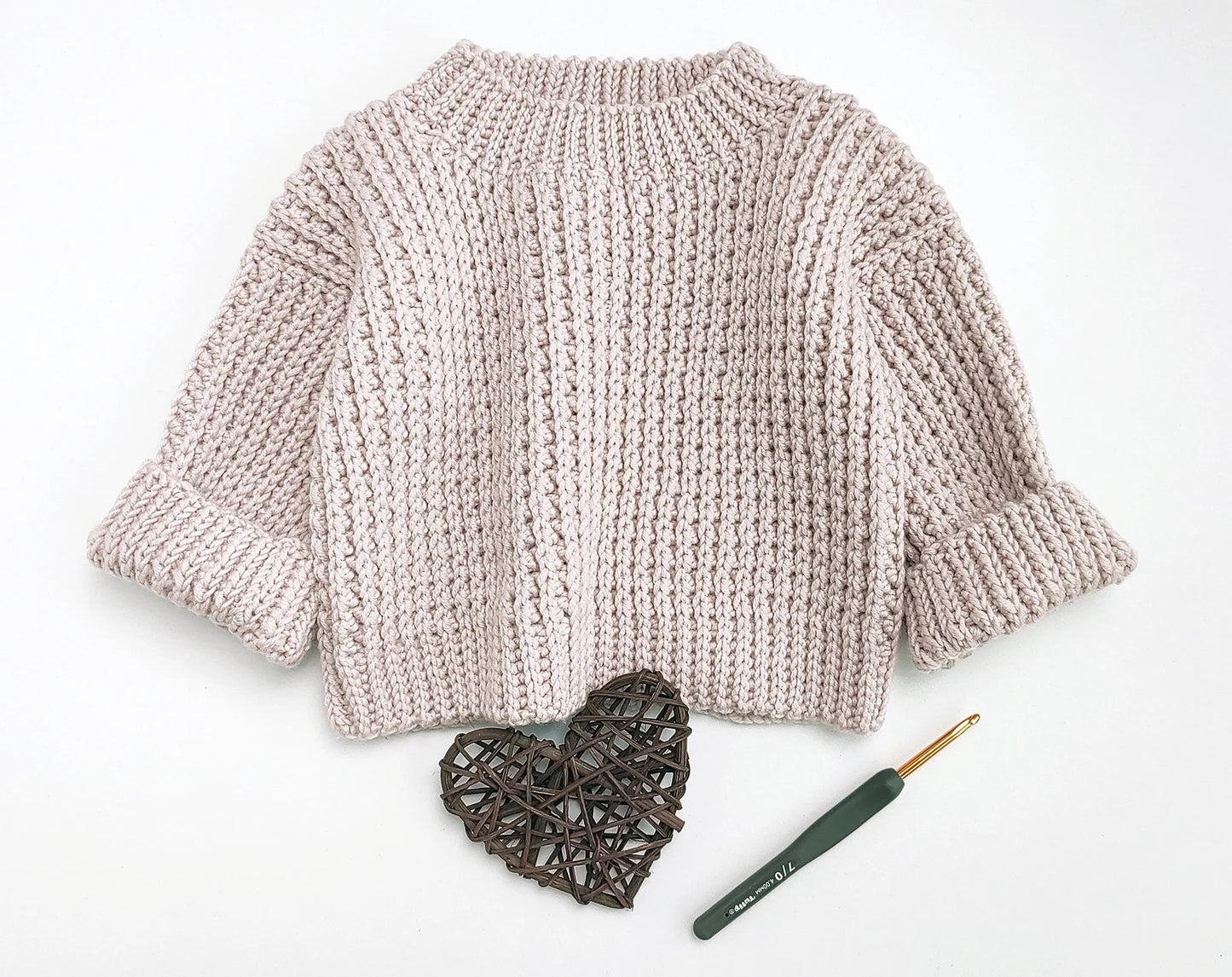 🧸 Baby Ribbed Crochet Sweater – Cozy & Modern (0–8 Years, Easy Pattern)
