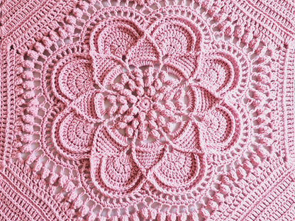 🌸 Delilah Crochet Blanket Pattern – Elegant Floral Afghan 🧶