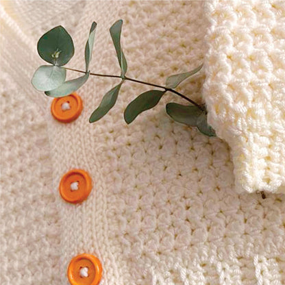 🧸 Explorer Baby Cardigan – Cozy Textured Crochet Pattern (Newborn–8Y)