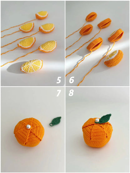 ✨ Orange Crochet Charm 🍊 | PDF Pattern 🧶