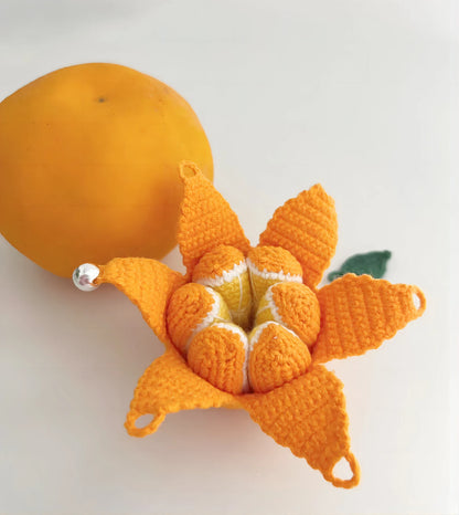 ✨ Orange Crochet Charm 🍊 | PDF Pattern 🧶