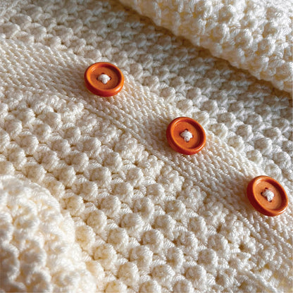 🧸 Explorer Baby Cardigan – Cozy Textured Crochet Pattern (Newborn–8Y)