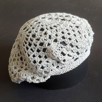 🌸 Lace Beret Crochet Pattern PDF