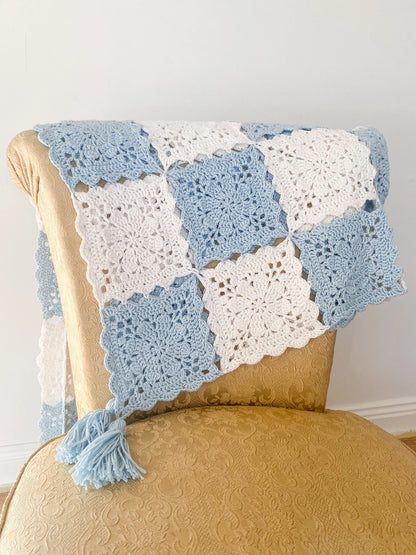 🌸 Blossom Breeze Blanket – Join-as-You-Go Crochet Squares 🧶