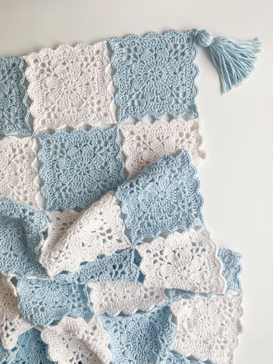 🌸 Blossom Breeze Blanket – Join-as-You-Go Crochet Squares 🧶