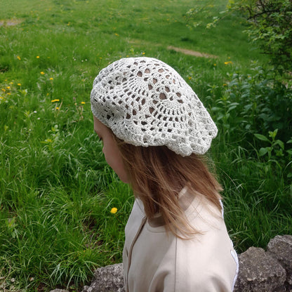 🌸 Lace Beret Crochet Pattern PDF