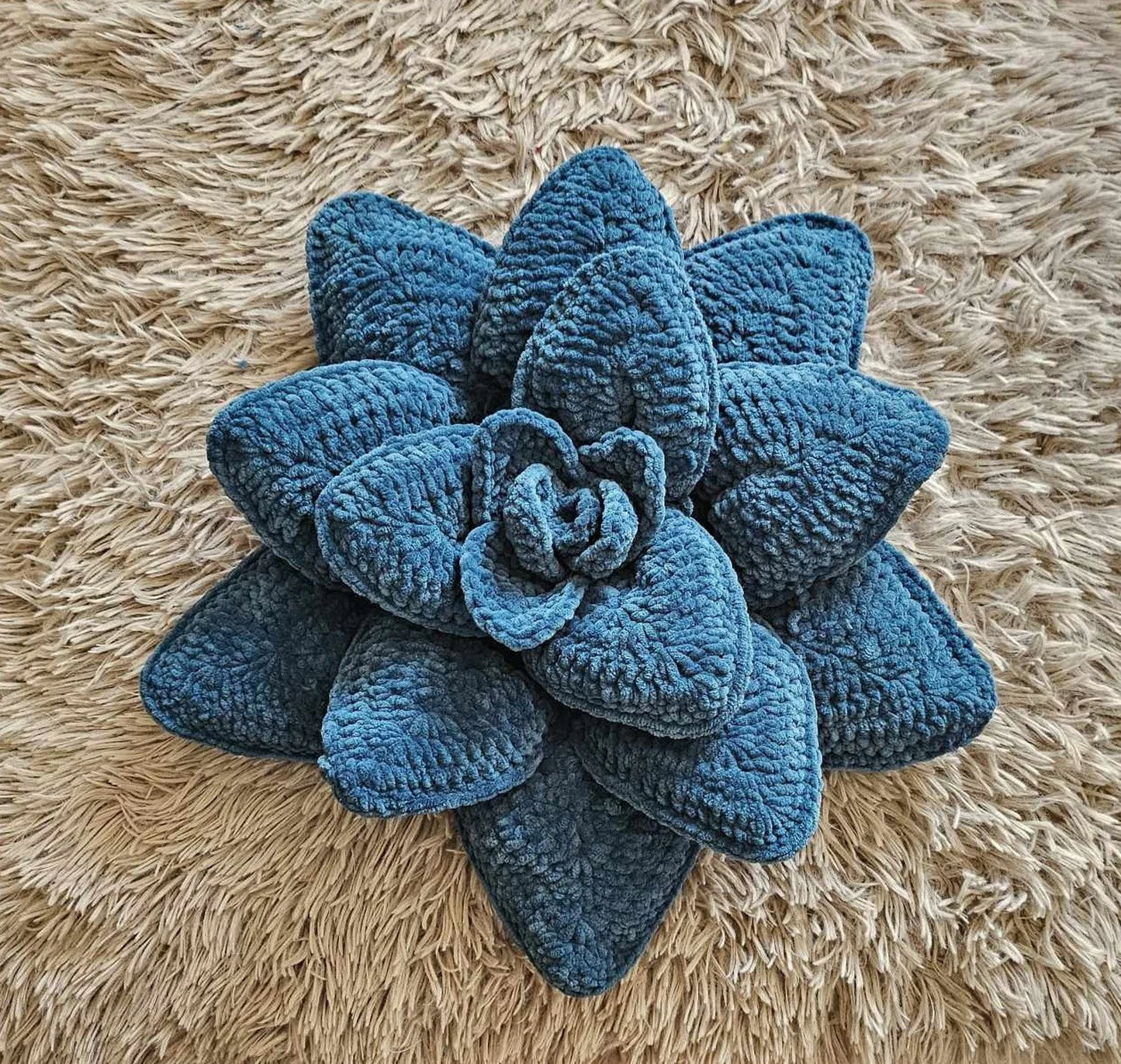 Flower Pillow Crochet Pattern PDF