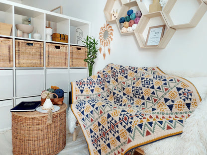 🌞 Shandiin Mosaic Blanket Pattern – Bold & Colorful Design (PDF)