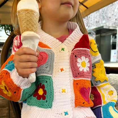 Joysie Kids Cardigan Crochet Pattern PDF (1–8 Years)