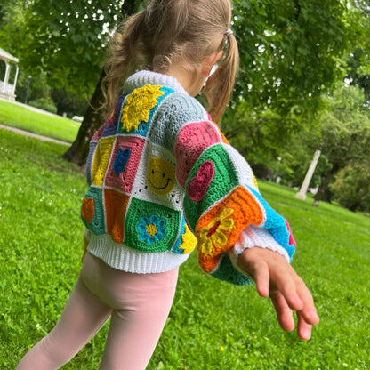Joysie Kids Cardigan Crochet Pattern PDF (1–8 Years)