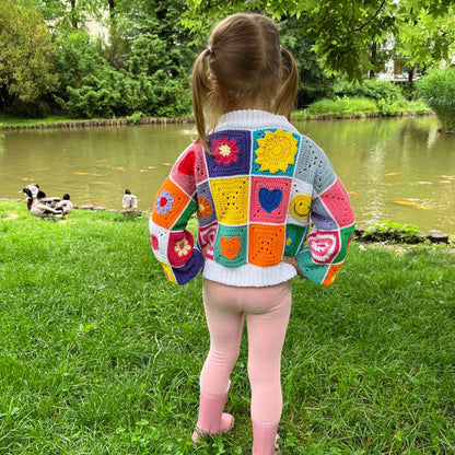 Joysie Kids Cardigan Crochet Pattern PDF (1–8 Years)