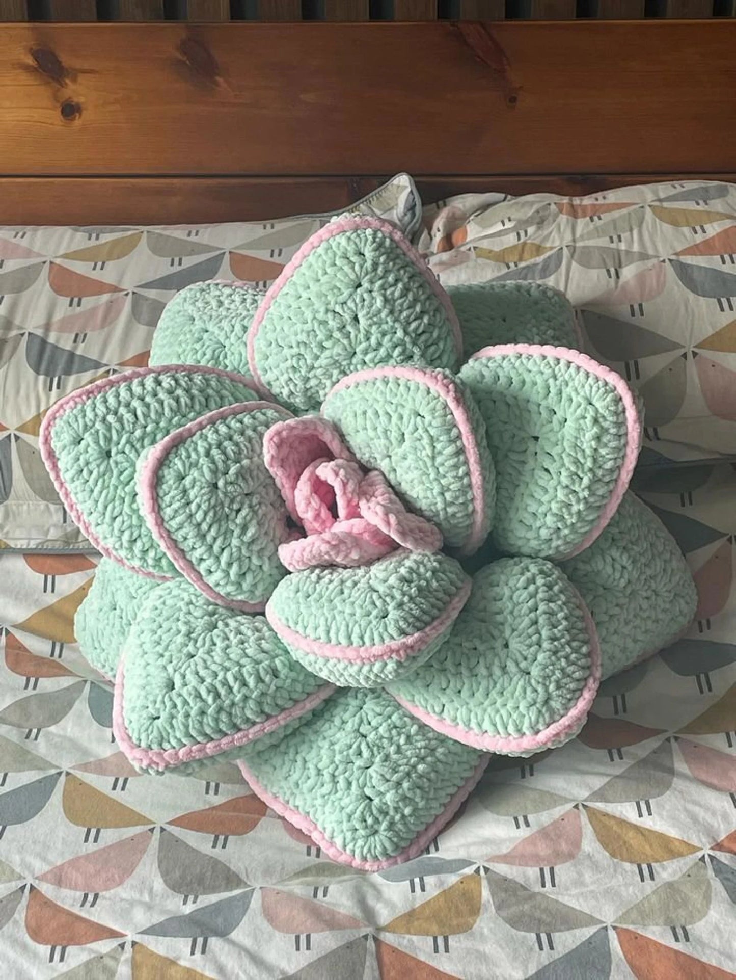 Flower Pillow Crochet Pattern PDF