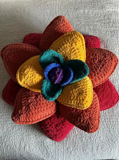 Flower Pillow Crochet Pattern PDF