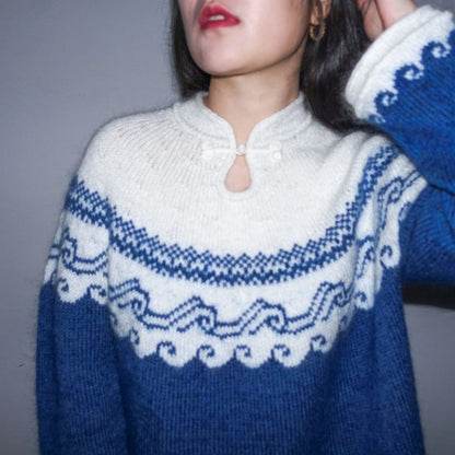 Ceramic Sweater Knitting Pattern | Porcelain Colorwork | XXS–5XL