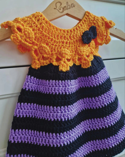 🎃 Spooky-Cute Skull Dress Crochet Pattern 🧶 👶 Newborn–8Y