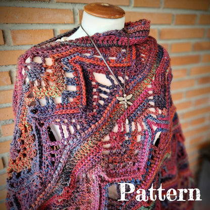 ☕ Rooibella Crochet Poncho – Cozy Texture, Stunning Look! 🌺