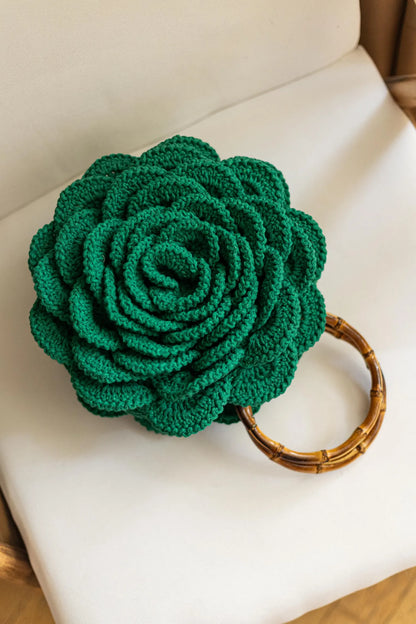 🌹 Crochet Rose Bag Pattern – Stunning 3D Flower Purse 👜✨