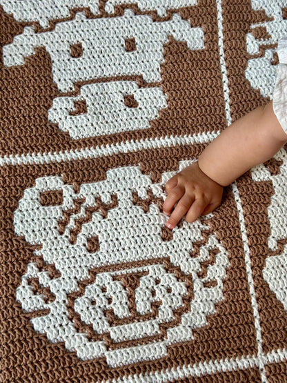 ✨ Safari Adventure Play Mat – Adorable Animal Mosaic Crochet Pattern 🦒🦁🐘