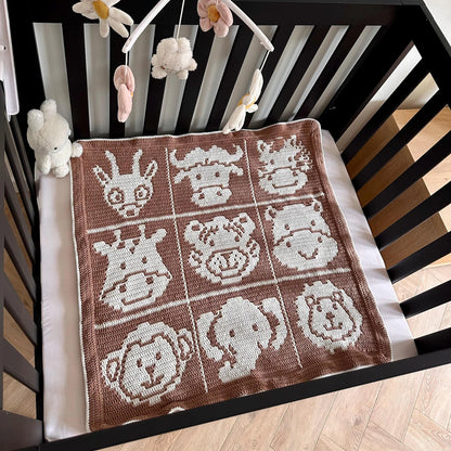 ✨ Safari Adventure Play Mat – Adorable Animal Mosaic Crochet Pattern 🦒🦁🐘