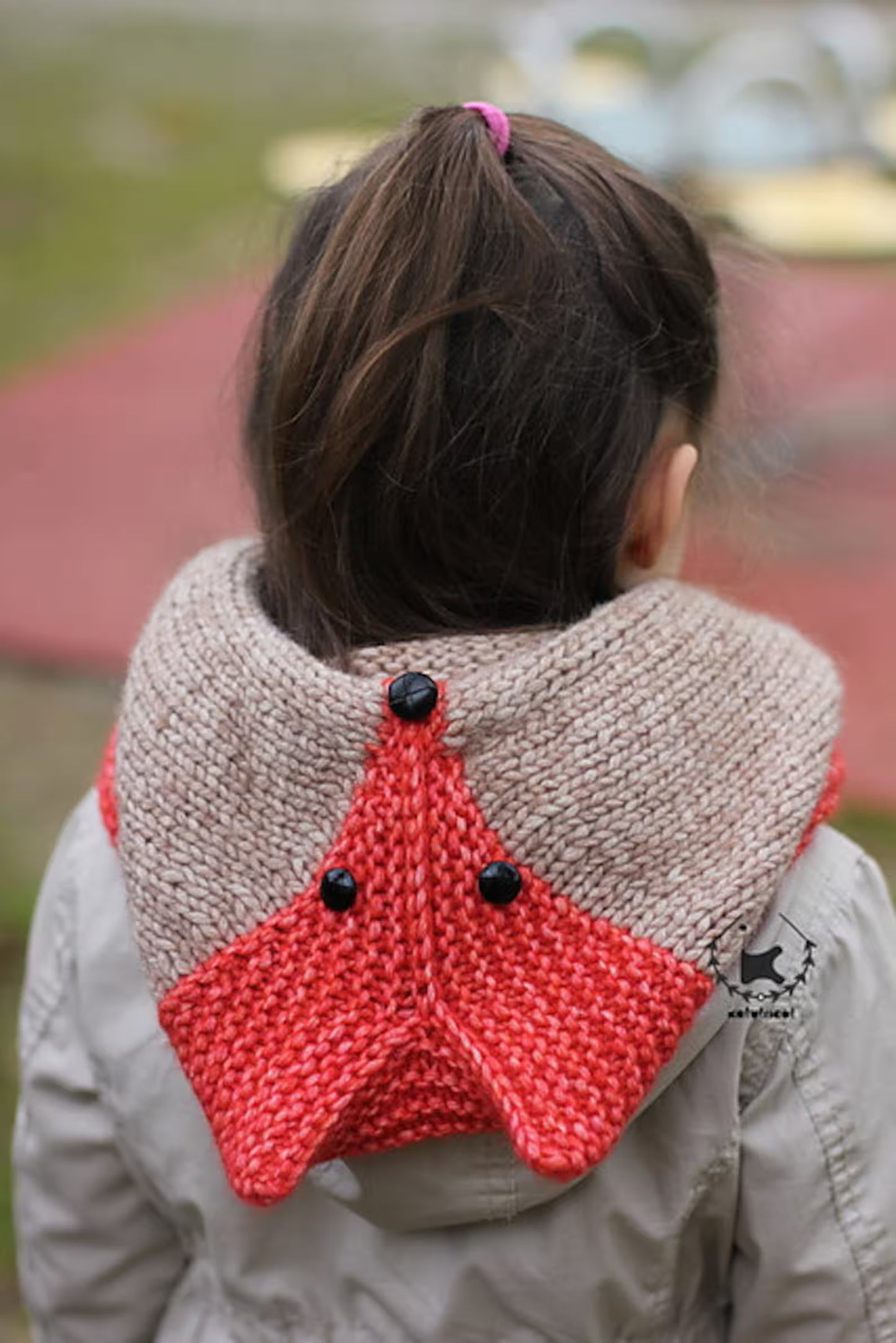 🦊 Sly Fox Hooded Cowl Knitting Pattern – Baby to Adult Cozy Hood PDF 🧶✨