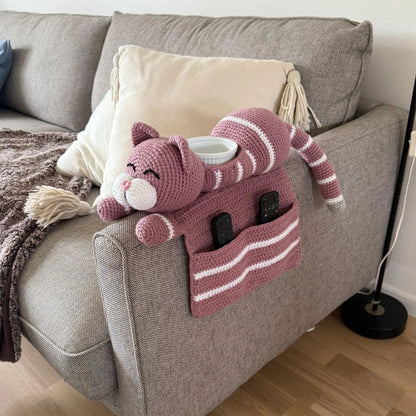 🐱✨ Adorable Cat Sofa Organizer – Crochet Pattern 🧶