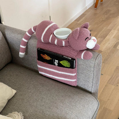 🐱✨ Adorable Cat Sofa Organizer – Crochet Pattern 🧶