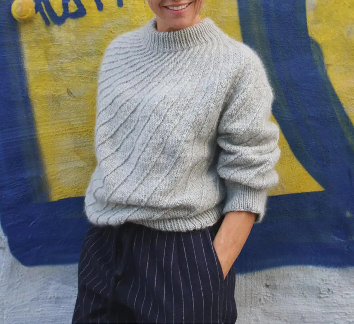 ✨ Spiral Yoke Sweater Knitting Pattern (XS–3XL) 🧶💫