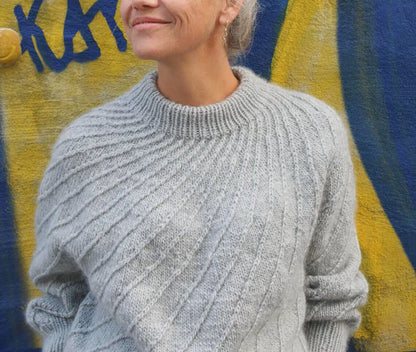 ✨ Spiral Yoke Sweater Knitting Pattern (XS–3XL) 🧶💫