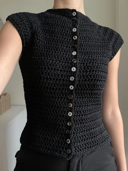 🤍 Button Up Crochet Top Pattern PDF