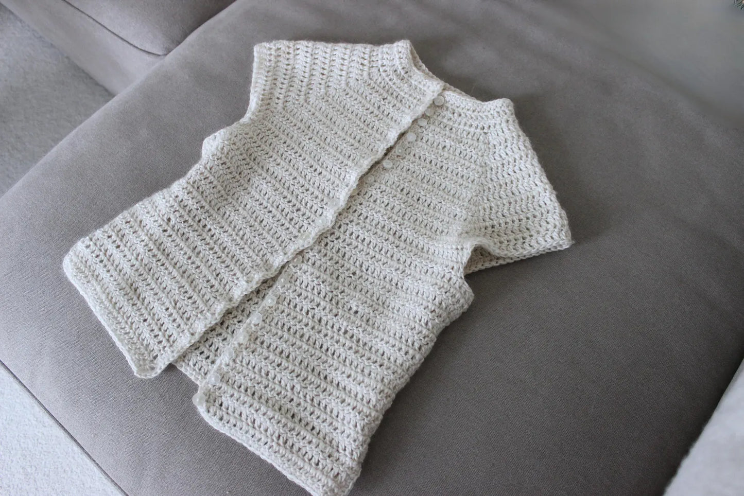 🤍 Button Up Crochet Top Pattern PDF
