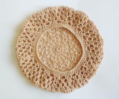 🌸 Lace Beret Crochet Pattern PDF