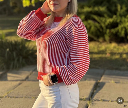 Tiger Illusion Sweater Knitting Pattern | XS–2XL