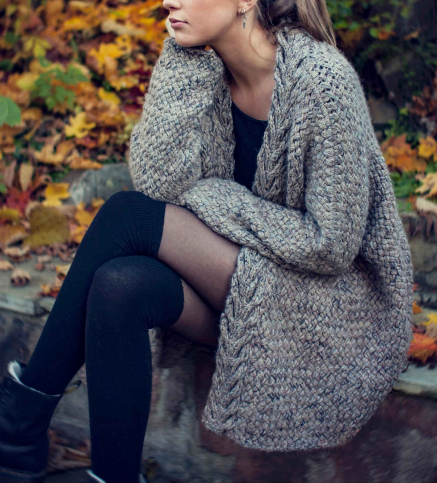 ✨ Dreamy Weave Cardigan – Oversized Knit Pattern 🧶