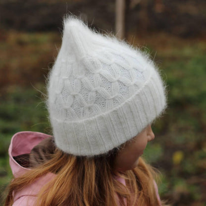 Rhombus Hat Knitting Pattern | Textured Beanie PDF