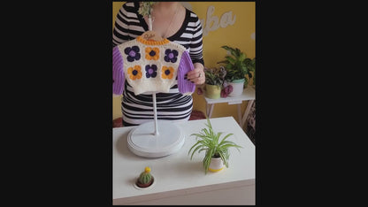 🌼 Granny Bloom Sweater – Floral Baby & Kids Crochet Pattern (0–8Y)