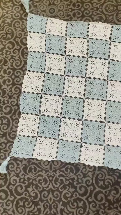 🌸 Blossom Breeze Blanket – Join-as-You-Go Crochet Squares 🧶