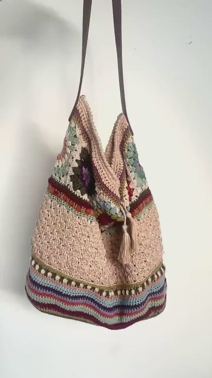 🌿 Boho Granny Tote – Crochet Your Dream Bag! 👜